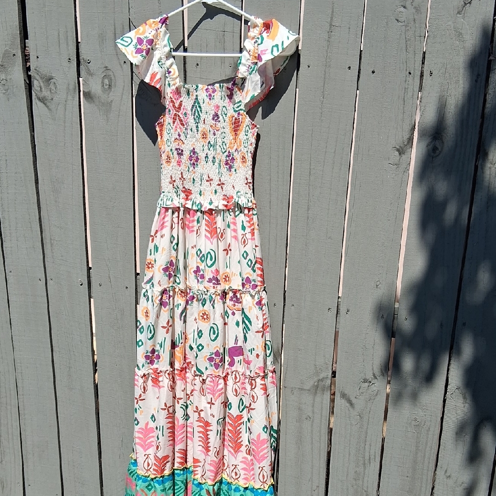 Sunday Multicolor Floral Maxi Dress